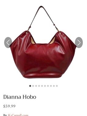 Elegant Red Leather Tote with Gold-Tone Accents